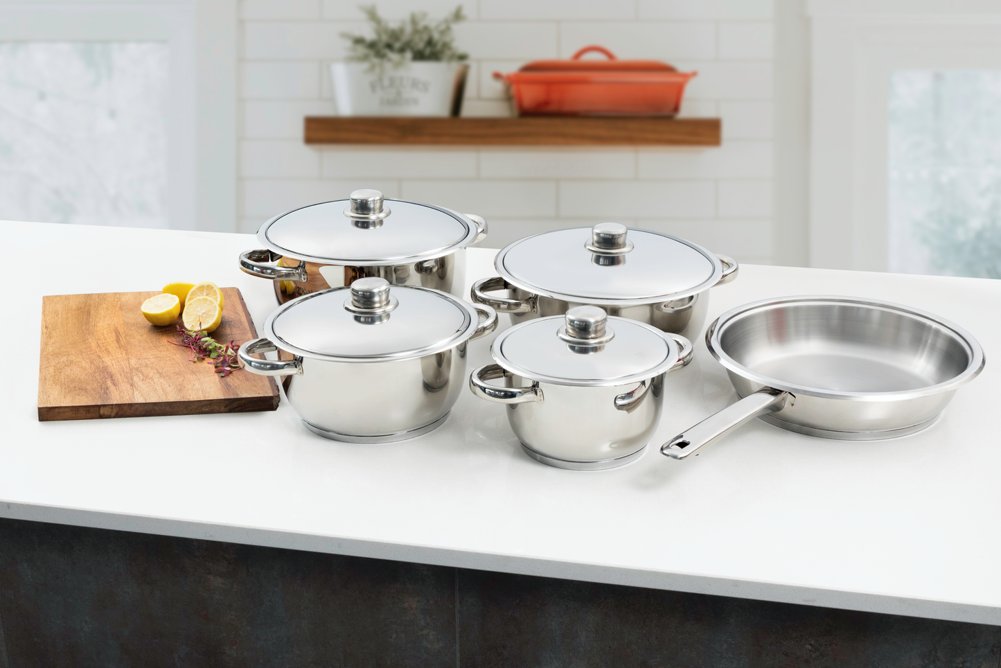 9pc Sous Chef Stainless Steel Lids