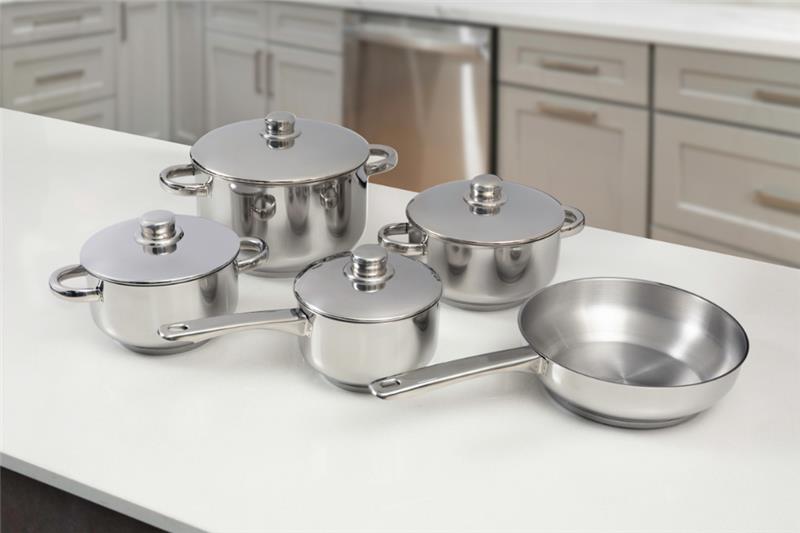 9pc Line Chef Stainless Steel Set
