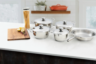 9pc Head Chef Stainless Steel Lids